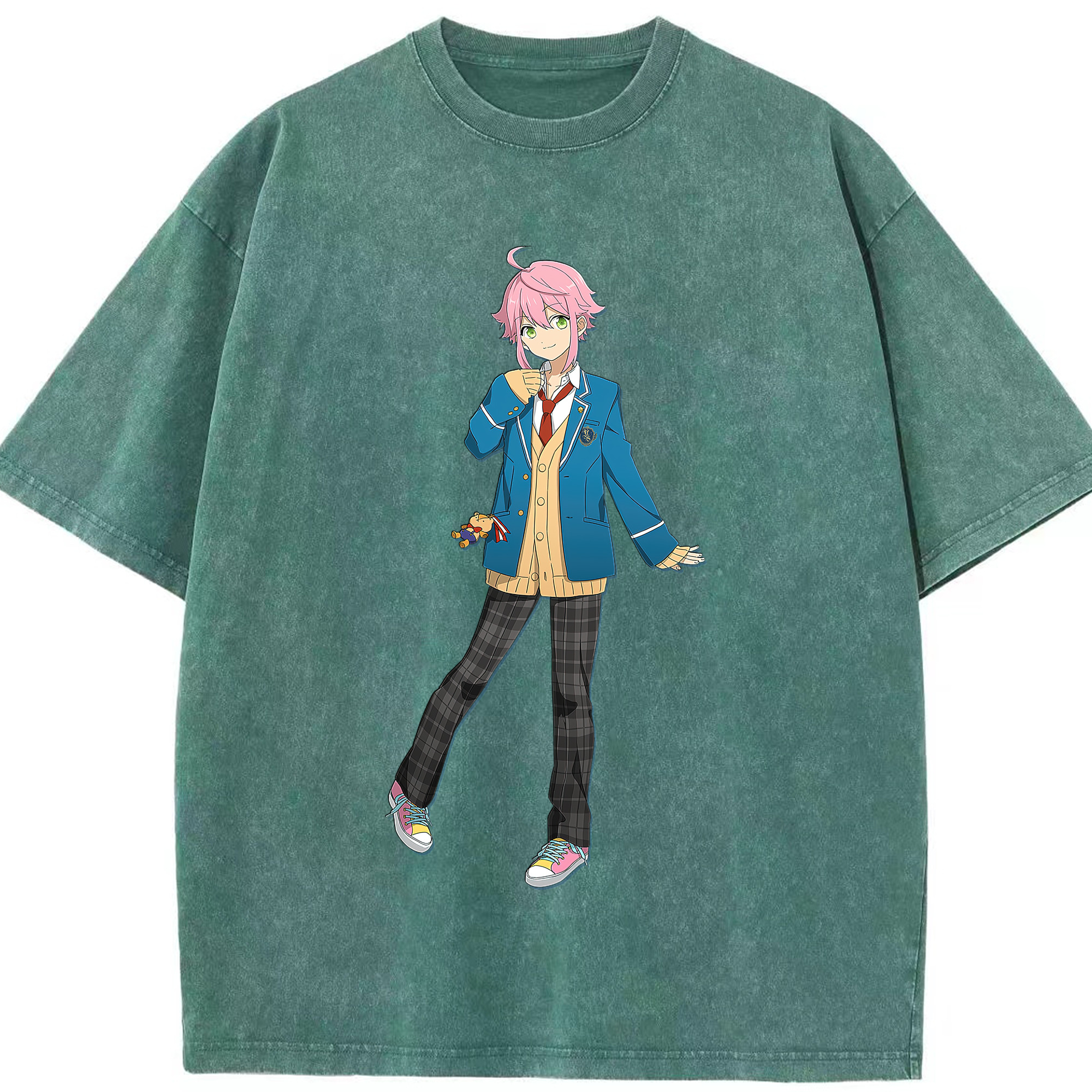 （画像用） あんさんぶるスターズ! Ensemble Stars 綿100% ヴィンテージ風 半袖Tシャツ（フロントプリント）